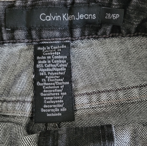 🌸3/$15 Calvin Klein Dark Black Wash Straight Leg Womens Denim Y2K Jeans - Picture 6 of 6
